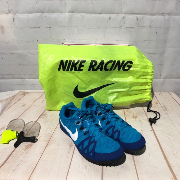 Nike Zoom Rival M 8 Men\'s Track Sprint Spike Shoes 806555-414 Blue Size 9.5 main image 6
